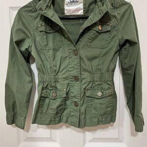 Justice Green Utility Jacket